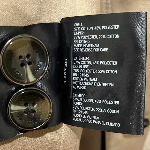 London Fog British Khaki Trench Coat - Picture 13 of 16